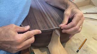 How to make the bee stings on the bindings for your guitar