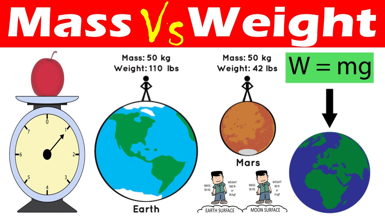 Difference Between Mass And Weight With Example