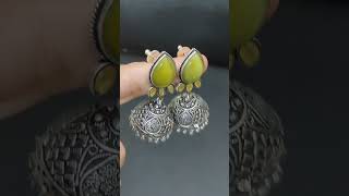 Premium silver replica jhumka collections.For orders whatsapp 7845221075. #trending#silver#earrings