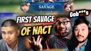 Casters Naisou and Leo were shocked that they witness BTK SAVAGE in NACT | Mobile Legends