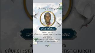 Annis Williams | Funeral Announcement #obituariessvg