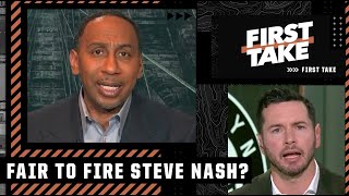 Stephen A. & JJ Redick debate the Nets' firing of Steve Nash | First Take