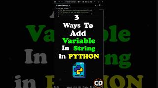 Three Ways To Add Variables In String In Python #python #coding #programming