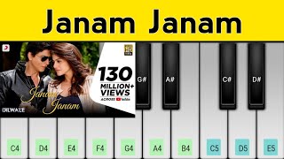 Janam Janam Piano Tutorial | Dilwale | Shah Rukh Khan, Kajol
