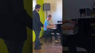 ISCART ART SCHOOL piano lesson with maestro Tiziano Rossetti, Lugano Switzerland