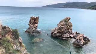 The walk down to the beach area behind Hotel Kalura Cefalu