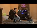 XRocker Nemesis Gaming Chair with Bluetooth and Vibrations hooked up to a Samsung TV!