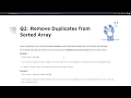 Ace Algorithms and Programming Interviews in Swift: Remove Duplicates From sorted array