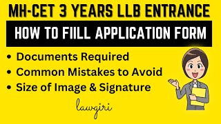 MH CET 3 years LLB Form Filling 2025|mah lawcet llb application form kaise bhare|Mistakes to avoid