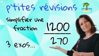 Simplifier une fraction. Mathématiques collège. niveau 4ème