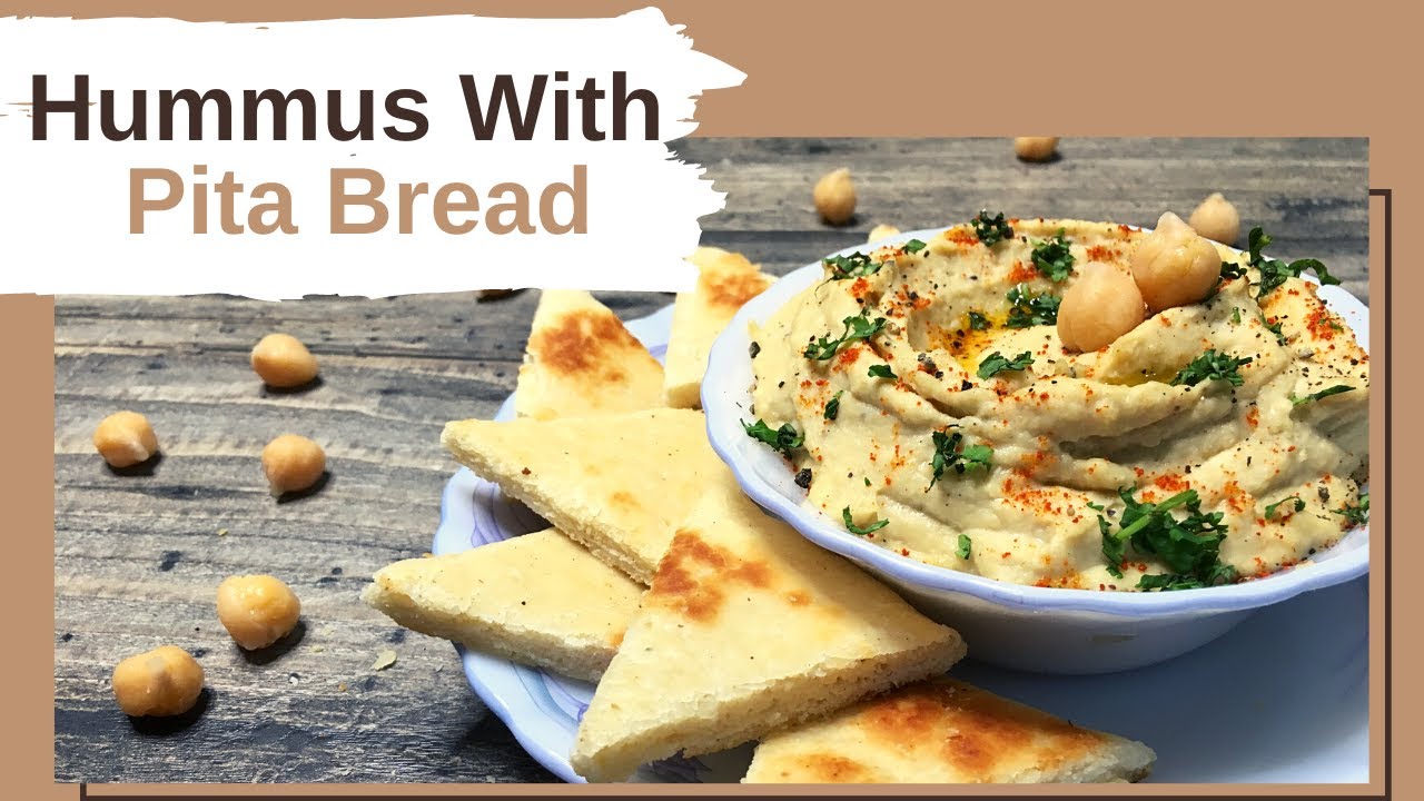 Hummus With Pita Bread Recipe | Homemade Pita Bread Recipe | Hummus Dip ...