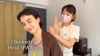 I BOOKED DRY HEAD SPA BUT GOT FOOT, HANDS, SHOULDER MASSAGES IN TOKYO, JAPAN. (SOFT SPOKEN ASMR)