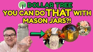 7 MASON JAR Hacks You’ll Actually Want to Try! (Easy Dollar Tree DIYs for Fall & Everyday)