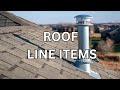 ROOFING ESTIMATE LINE ITEMS