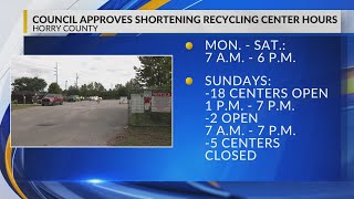 Horry County Council OKs shortening recycling center hours