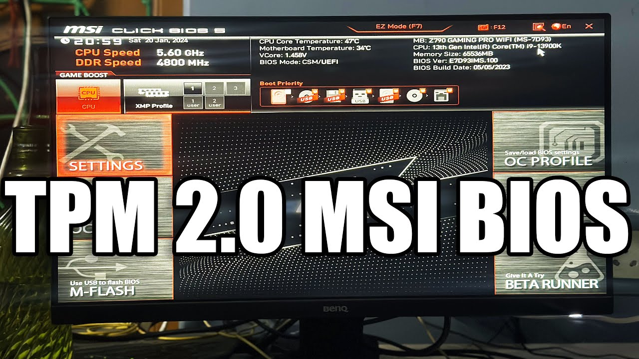 How To Enable TPM 2.0 For MSI BIOS Motherboards - YouTube