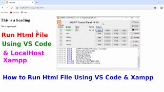 How to Run Html File Using Xampp and VS Code | How to Open Html File in Browser with VS Code