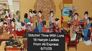 Stitchin' Time With Lora 18 Hairpin Ladies Stamped Cross Stitch from Ali Express 6/11/25