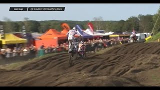 De Wolf on fire in the last lap of MX2 RAM Qualifying Race! | MXGP of The Netherlands 2024