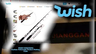 WISH UNBOXING - Carbon Telescopic Pocket Fishing  2.3m