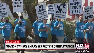 Station Casinos employees protest Culinary Union