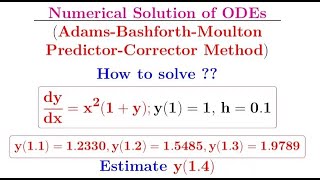 Adams-Bashforth Adams-Moulton predictor-corrector methods: How to solve ODEs (IVPs) numerically.