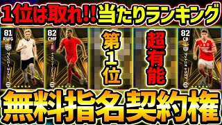 【完全無料】指名契約権当たり選手ランキング！1位が超大当たり！獲得する前に絶対チェック！【eFootball2024,イーフットボール2024,イーフト】