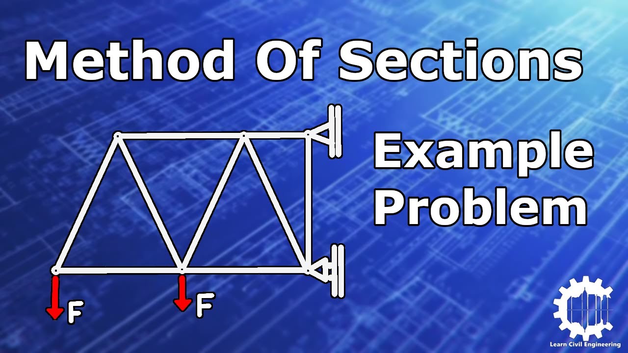 Method Of Sections Truss Analysis - Example Problem Solutions - YouTube