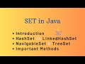 SET in Java | HashSet, LinkedHashSet and TreeSet | Important methods