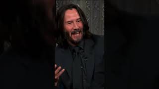 Keanu talks about training with Halle Berry & Dogs #keanureeves #halleberry #johnwick #dogs #shorts
