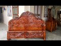 6x6.5 king size carving bed teal wood