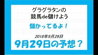 グラグラタンの競馬予想？！　９月２９日（土）分