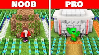 Security House With Zombie Defense: NOOB vs PRO BUILD CHALLENGE in Minecraft - JJ Mikey Maizen