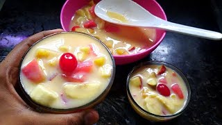 బయటకొనే పనిలేకుండా ఇంట్లోనే fruit custard తయారుచేసుకోండి ||Rudhra's kitchen