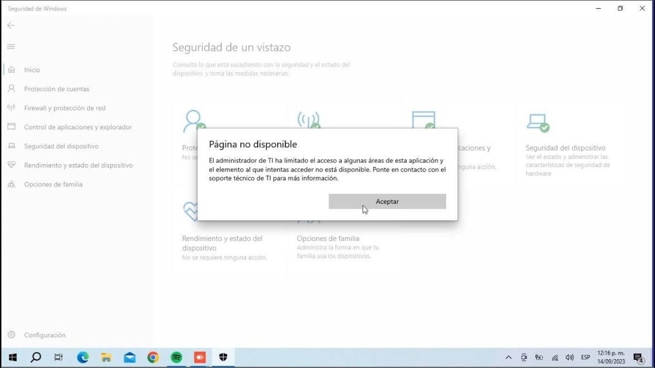 SOLUCION WINDOWS DEFENDER EL ADMINISTRADOR DE TI HA LIMITADO EL ACCESO ...