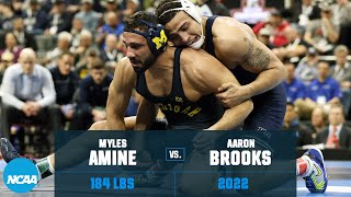 Aaron Brooks vs. Myles Amine: 2022 NCAA wrestling championship final (184 lb.)