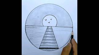 Easy Circle drawing With Pencil👌 😘😍 #shorts #short