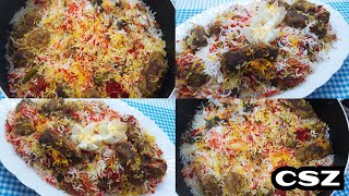 বিফ কাবাব বিরিয়ানি রেসিপি / Smokey Beef kabab biriyani recipe