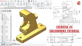 SolidWorks 3D Modeling Tutorial – Exercise #4