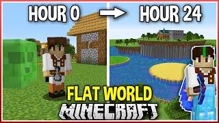 24 Hours in a Survival Flat World! (Minecraft 1.18)