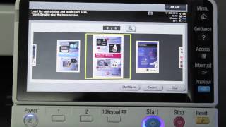 Preview function on Konica Minolta bizhub C364 Series