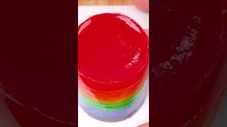 🌈Fresh Miniature Rainbow Jelly Decorating #Yumupminiature