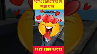 HOW MANY TOTAL CHARACTERS ARE THERE IN FREE FIRE 🔥🔥||| FREE FIRE FACTS || #shorts #ytshorts #ff #yt
