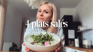 CUISINE AVEC MOI : 4 RECETTES FACILES ET RAPIDES | Plats salés végétariens 🌱 • Fait maison