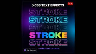 CSS can do THIS?! 5 Text Stroke Effects You Never Knew Existed 🤯