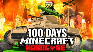 100 Days in a WORLD WAR in Hardcore Minecraft...