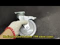 Medium castors 5 inch grey TPR silent caster Swivel caster wheel with brake