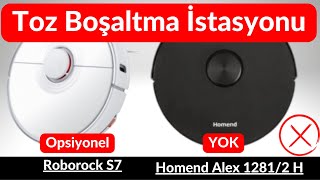 Homend Alex 1281 H VS Roborock S7 Robot Süpürge+Mop Karşılaştırma Videosu