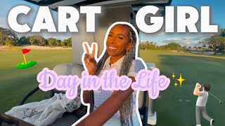⛳️ Day in my Life: BEVERAGE CART ATTENDANT$$$🥤~private golf course✨🏌🏻♂️