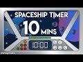 10 min Space ship flying through space countdown timer
